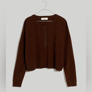 Madewell (Re)sponsible Cashmere Henley Pullover Sweater - NWOT